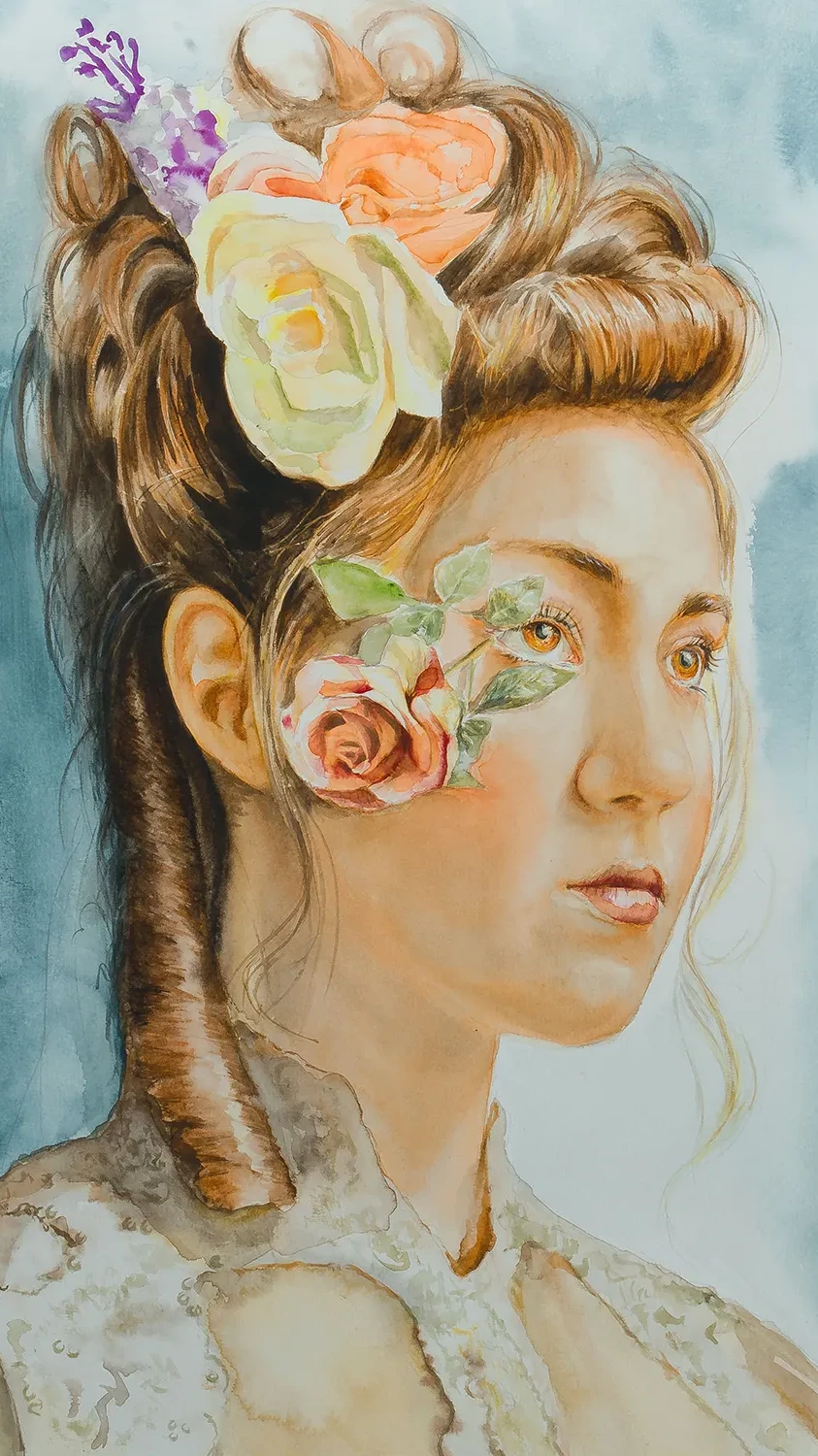 The Portrait Of Juliet Watercolor on Paper