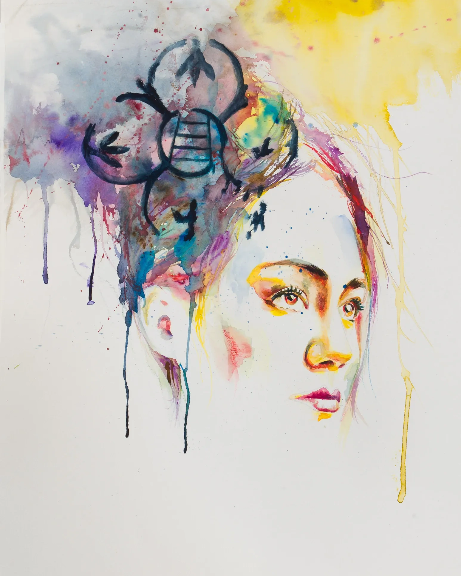 Verona on her mind - Watercolor on paper